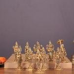 Pure Brass Vishnu Dashavatar Idol Set | 4.5" Superfine Collection | 2.5kg Sacred Masterpiece | Complete Avatar Series | Jaipurio